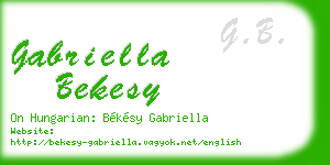 gabriella bekesy business card