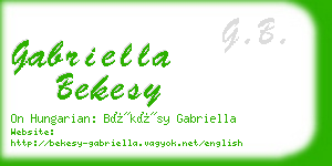 gabriella bekesy business card